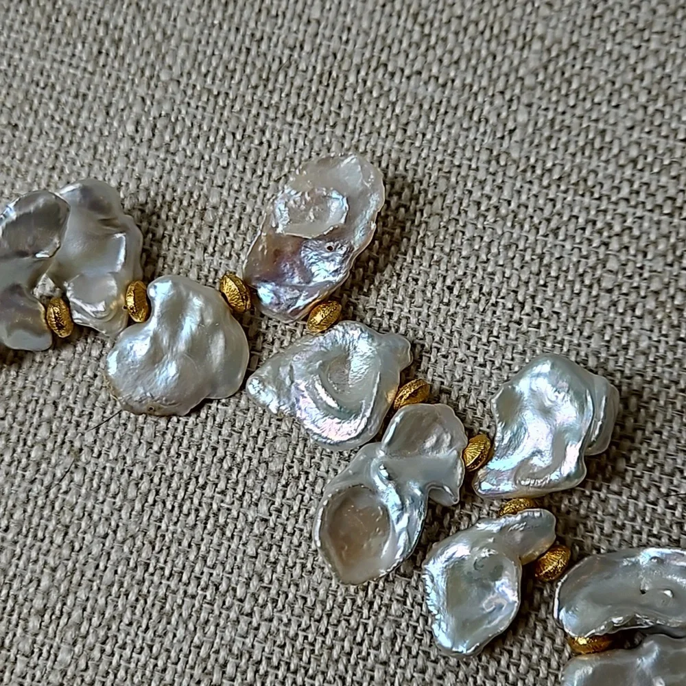 Madeleine Lou Keishi Pearl & Gold Necklace - Picture 8 of 8